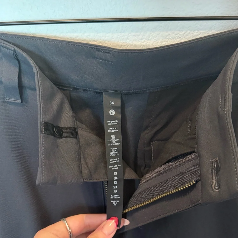 Lululemon ABC Classic-Fit Trouser 34x32 - true navy - Picture 2 of 5